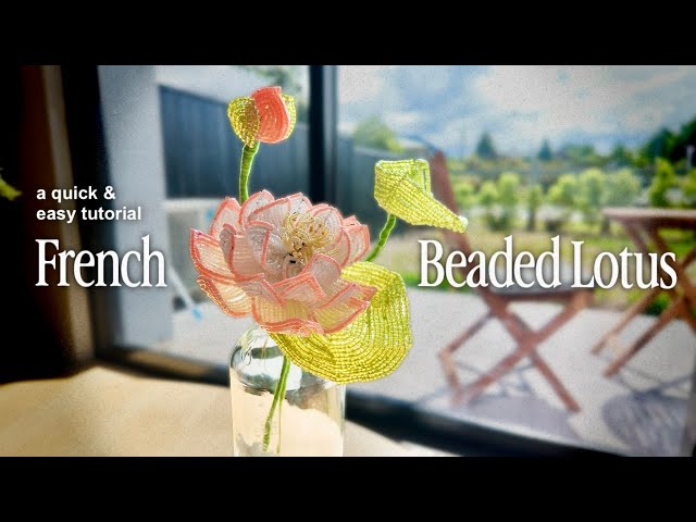 Making a Beaded Lotus 🪷 | handmade gift idea