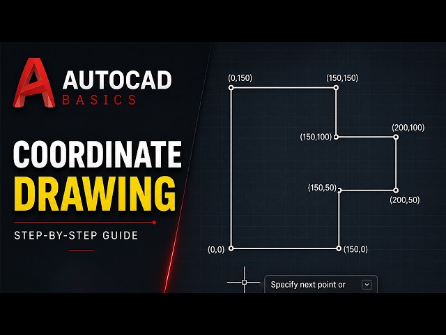 How to Draw Using Coordinates in AutoCAD | AutoCAD Basics