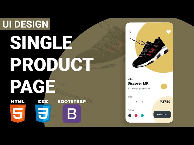 How To Make Epic App - Single Product Page | HTML CSS BOOTSTRAP Speed Coding