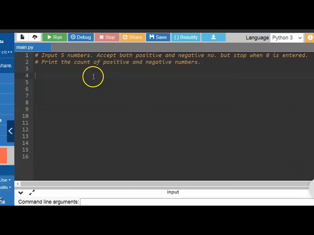 Python program that ends when 0 is entered  and displays counts of positive and negative numbers.