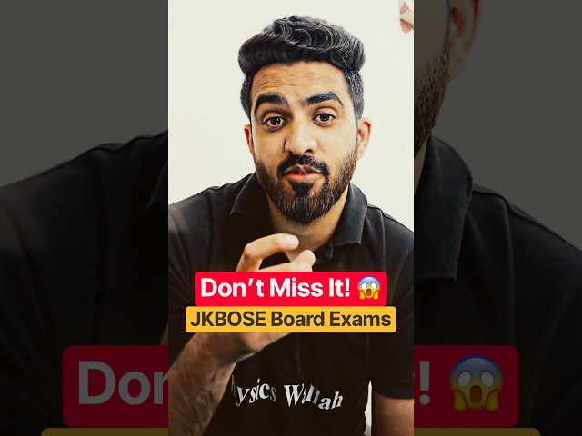 JKBOSE Students 🚨 One Important Update For You! #jkbose #shorts #pw