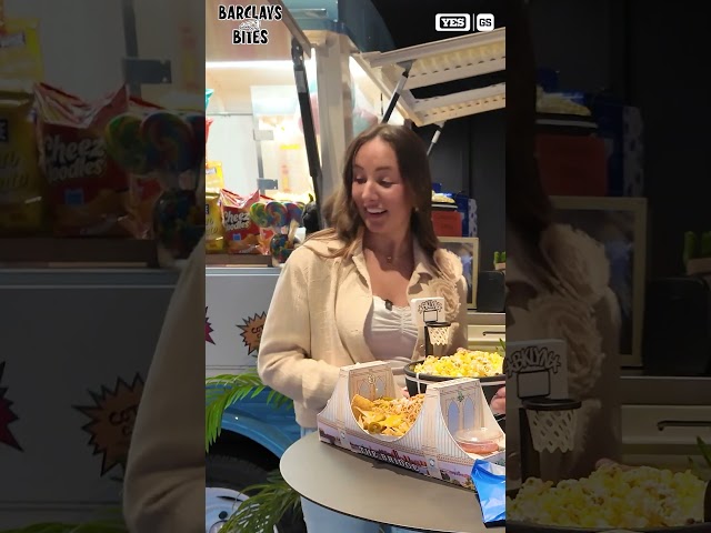 Sampling some of Barclays Center’s fan-favorite bites on the season finale of Barclays Bites 🍿🏀
