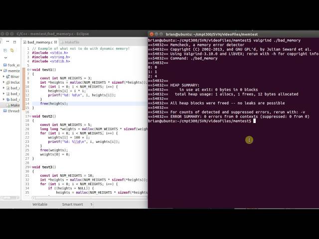 C Dynamic Memory Debugging with Valgrind