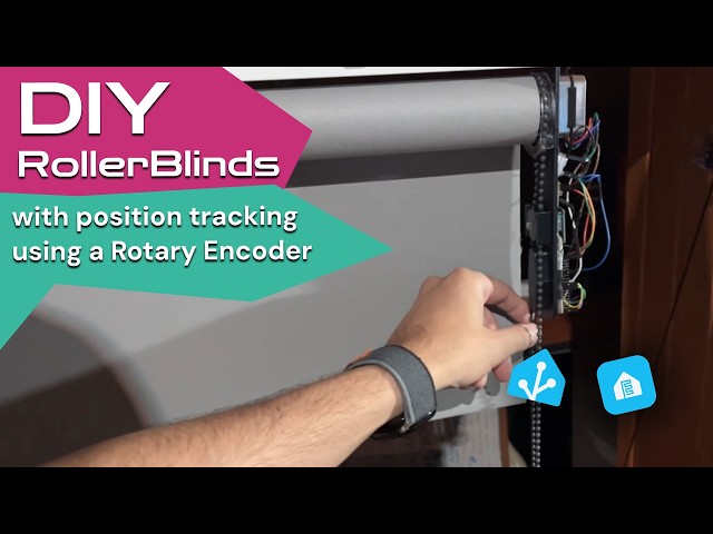 DIY Automated Roller blinds for home assistant with position tracking using a Rotary encoder.