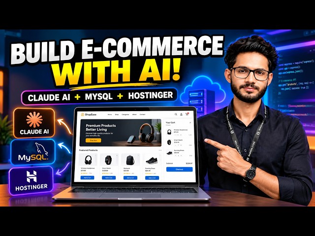 🚀How to Build a Full Stack E-Commerce Website Using Claude AI + MySQL & Hostinger🔥 | Step by Step🔥