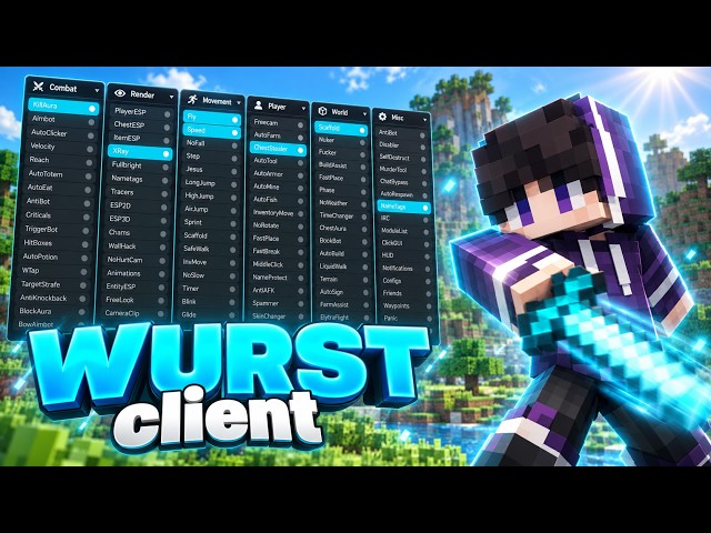 Wurst Client Just Got Better • Free Minecraft Hack Client With Killaura + ESP • Java 26.2