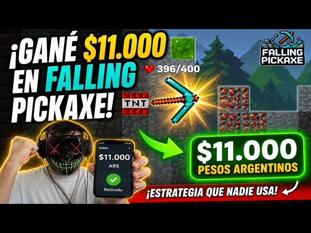 GANÉ $11.000 en FALLING PICKAXE 😱 ¡NO PODÍA CREERLO!