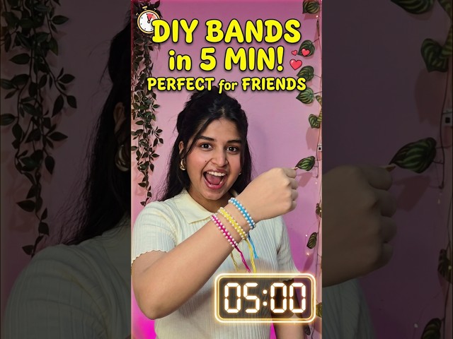 How to crochet a friendship band in 5 min #crochet #friendshipband #cute #viral #handmade #diy