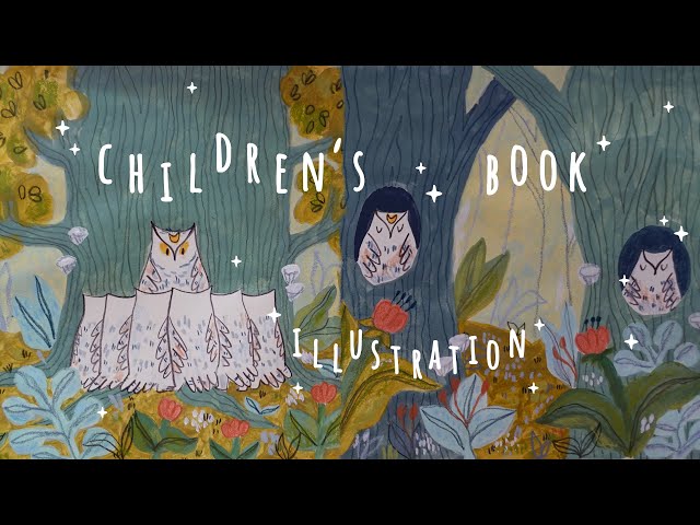 Illustrating "The Moonlit Guardians" 🦉🌕 Children's book art #bookillustration