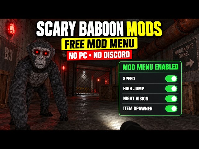 Scary Baboon Mods 2026 👻 How to Get FREE Mods Without PC or Discord! (Working Method)