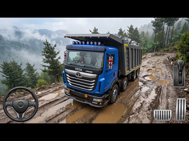 🚛 Tata Prime Tipper vs Impossible Narrow Mud Road Map 😱 | BUSSID