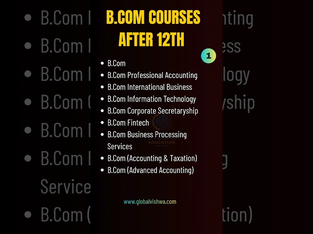 B.Com Courses List After 12th | All B.Com Specializations Explained (2026 Guide) #bcom #commerce