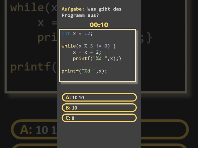 C while loop quiz question #clang #whileloop #quiz