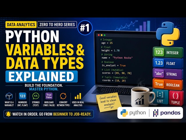 Python Variables & Data Types Explained | Data Analytics #1