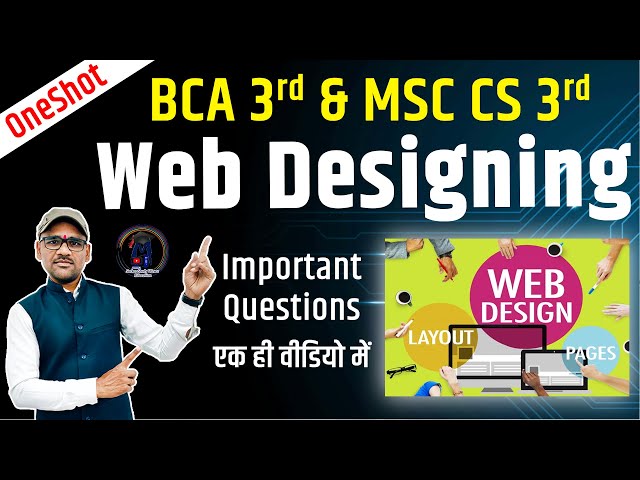 BCA and MSC CS 3rd Sem Web Designing | IMP + Previous Questions | One Shot Complete