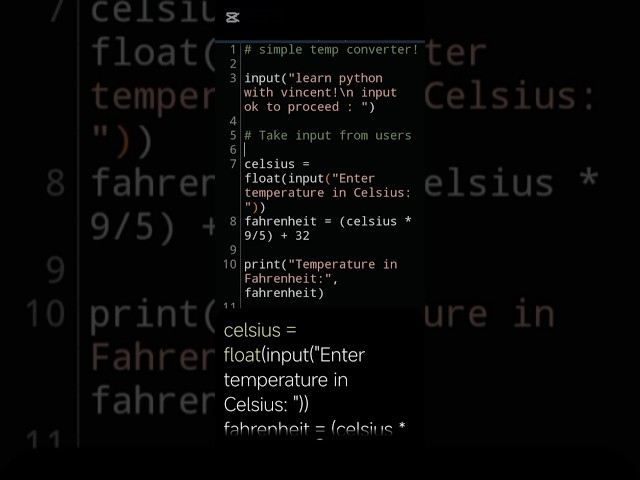 30 DAYS OF PYTHON — DAY 19 | Temperature converter