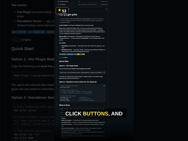 vite-plugin-pilot puts AI inside your browser