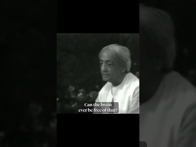 The burden of knowledge | Krishnamurti