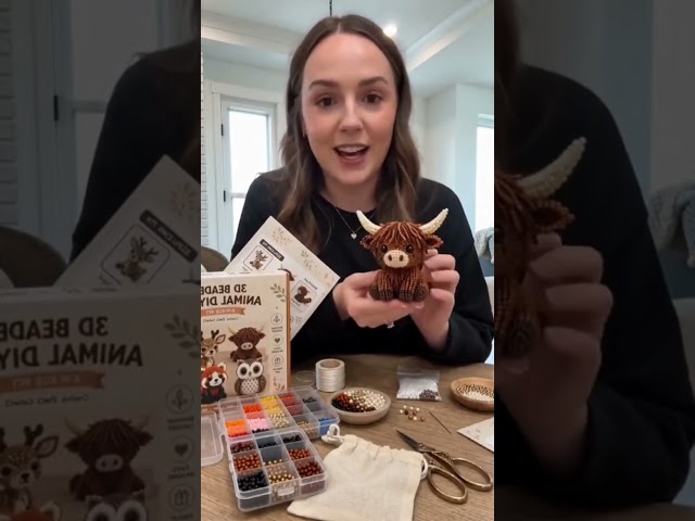 I'm Obsessed With This 3D Beaded Highland Cow! 🥺