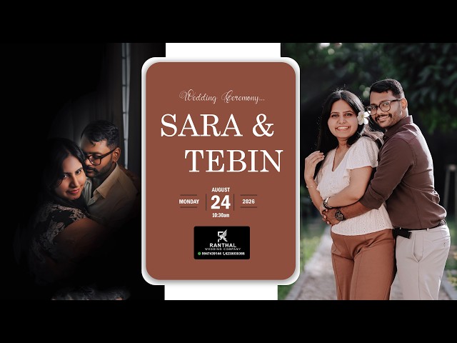 WEDDING CEREMONY - SARA & TEBIN || Wedding On 24th Aug 2026, 10:15am
