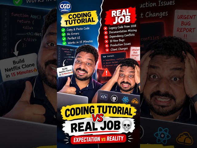 Coding Tutorial vs Real Job 💀 Apple Devices HD Best Quality