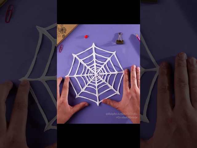 🕷️ DIY Halloween Simple Paper Spider Web 🕸️ Step‑by‑Step Tutorial