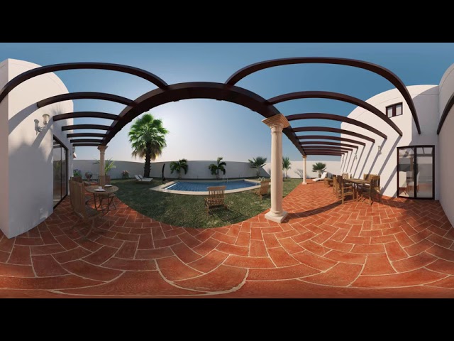 VR 360º de exterior vivienda unifamiliar