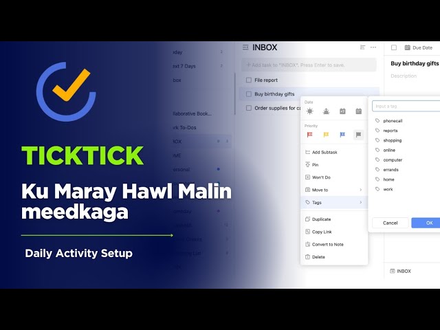 Ku maamulo App kan project gaga || Kuna qorshe malintaada ||