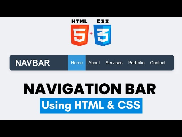 How To Create a Simple Horizontal Navigation Bar with HTML & CSS