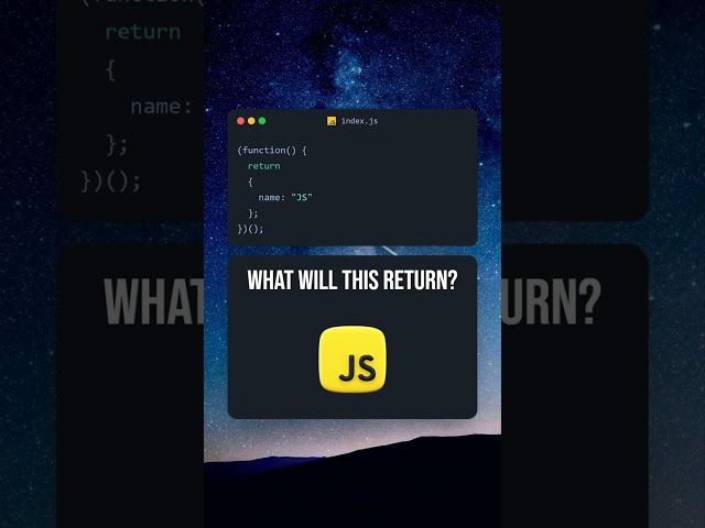 Guess the output! 🤔 JavaScript's tricky automatic semicolon insertion #JavaScript #CodingQuiz #ASI