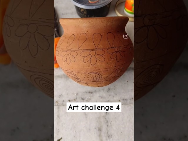 Pot decoration ideas #art #ashortaday #craft #navratri