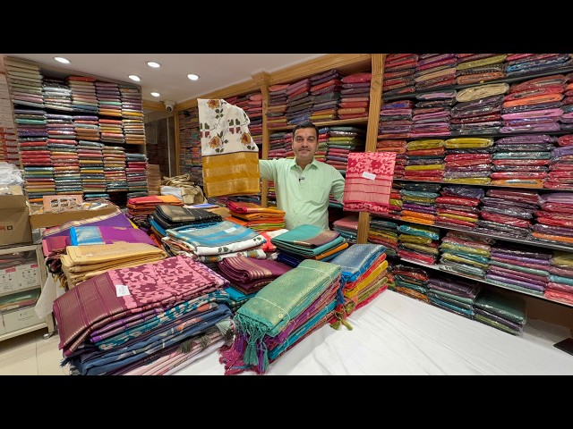 Bangalore Malleshwaram Beautiful Budget Friendly Sarees, Semi Crepe Sarees Upto Kanjivaram Sarees.