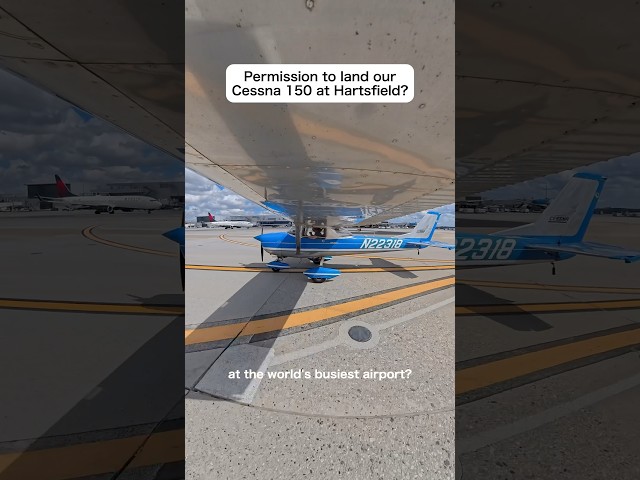 Landing our Cessna 150 at Hartsfield (Part 1)￼ 🛬 #airplane #aviation #pilot