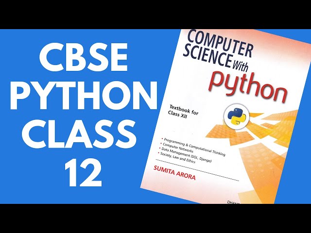 Computer Science with Python Intro - Class 12 CBSE - Hindi