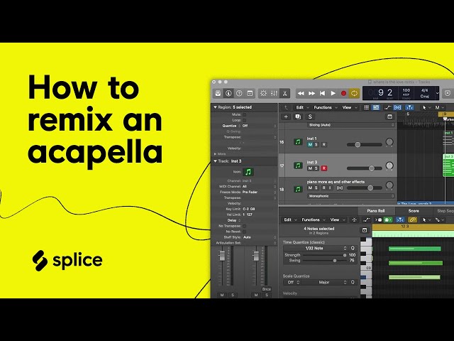 How to remix an acapella with a new chord progression
