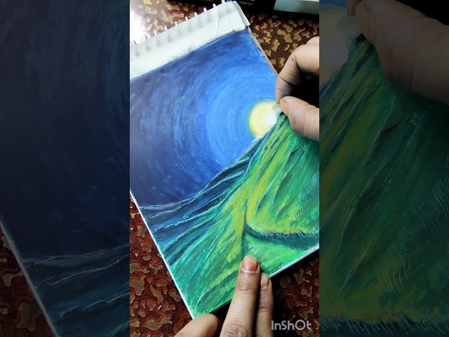 ✨🌠 magical word drawing with oil pastel colour 😍🙂#art #shorts