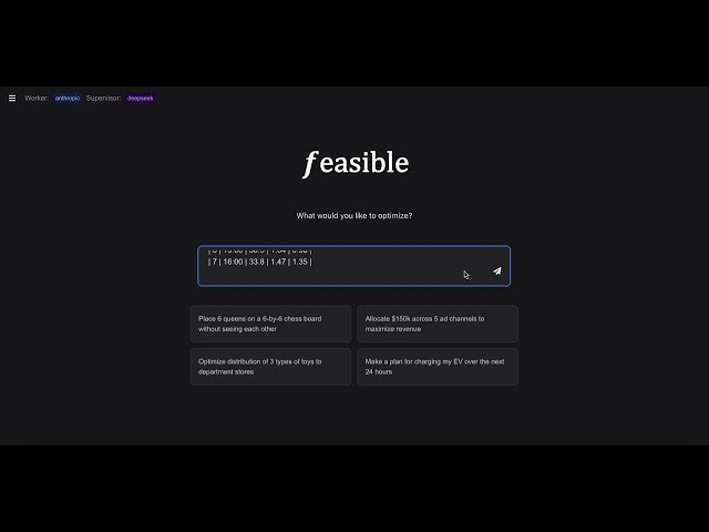 feasible: LLM MIP agent