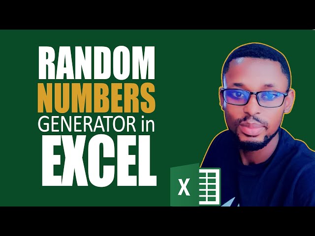 How to create random numbers in excel