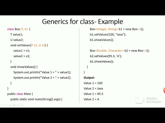 Generics in Java.