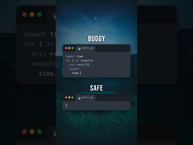 Your retry loop is swallowing errors silently 🫠