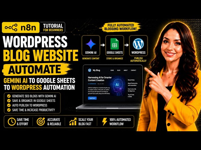 n8n WordPress Blog Automation | Gemini AI → Google Sheets → WordPress Workflow (Full Guide 2026)