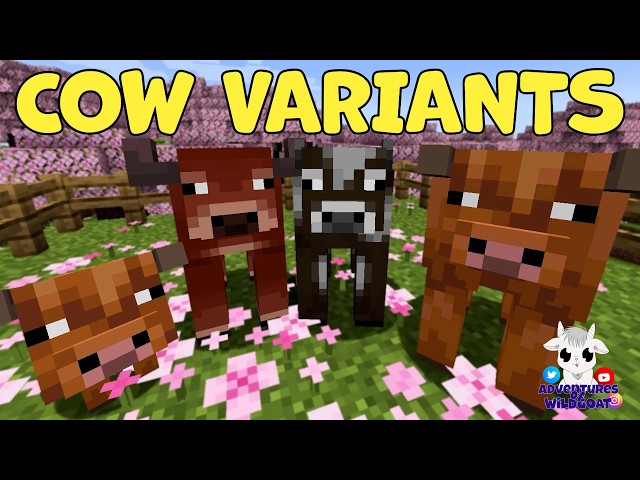 Cow Variants! - Minecraft Snapshot 25w05a Update