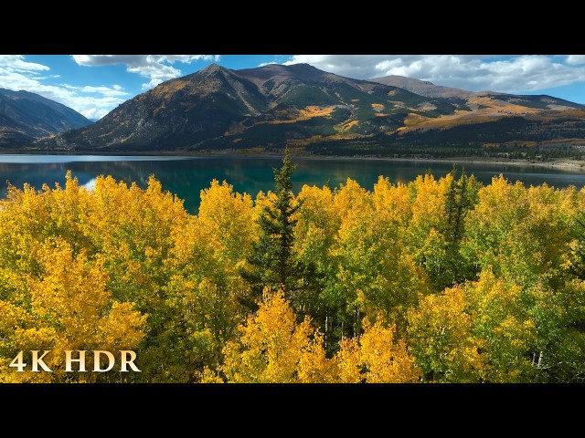 *NEW* STUNNING AUTUMN in 4K HDR: Cozy Colorado Flyover 1HR Ambient Nature Film + Chillout Music