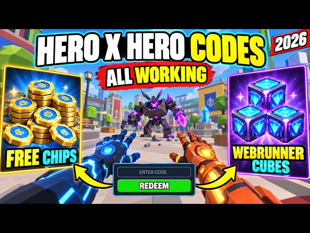 HERO X HERO Codes 2026 🎁 Claim FREE Chips & Webrunner Cubes! ALL Working VR Gift Codes