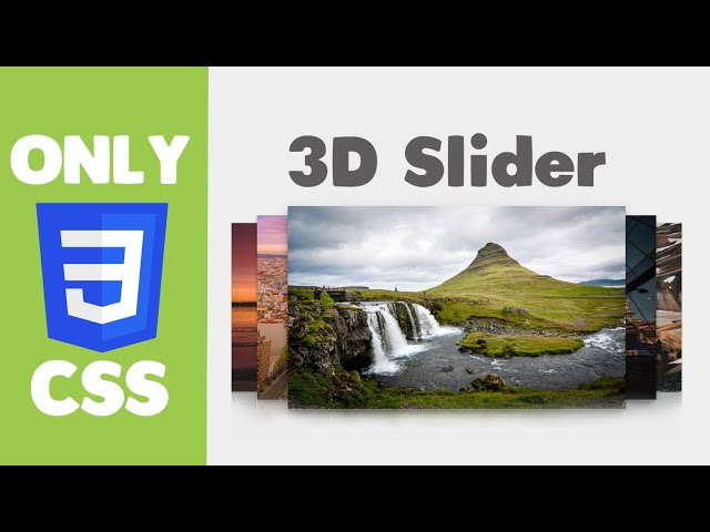 Responsive 3D touch Slider Using Html & CSS | Responsive 3D Carousel Slider in HTML & CSS
