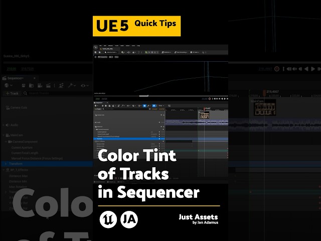 UE5 Quicktip - Color Tint of Tracks in Sequencer