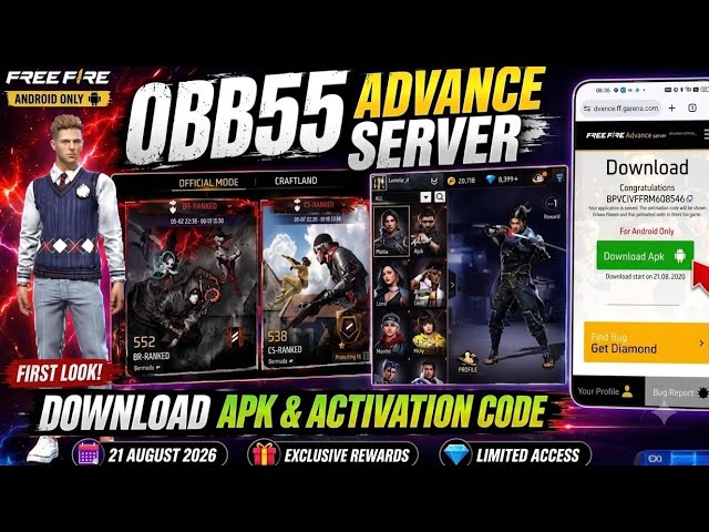Free Fire OB55 Advance Server Download Link 🔥 | New Update