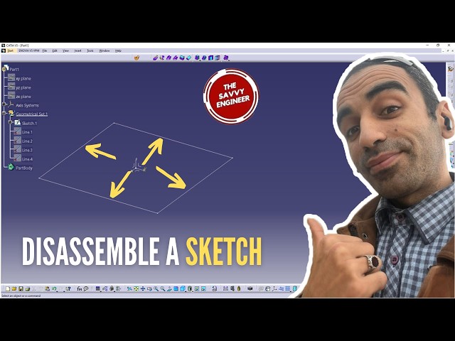 CATIA Tutorial | How to Disassemble a Sketch Like a Pro