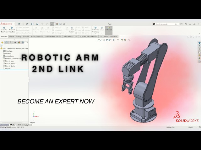 Robotic Arm 2nd Link  - SolidWorks English Tutorial