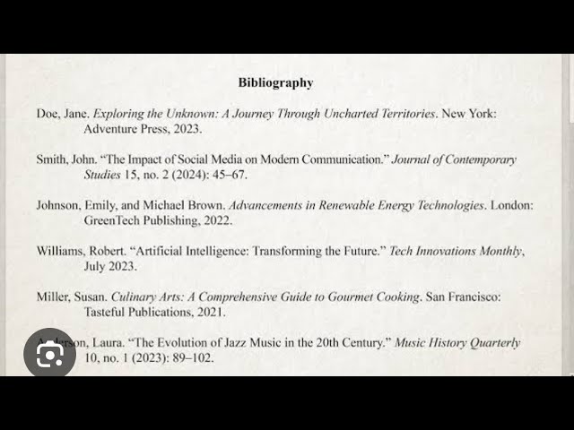 Bibliographical Format